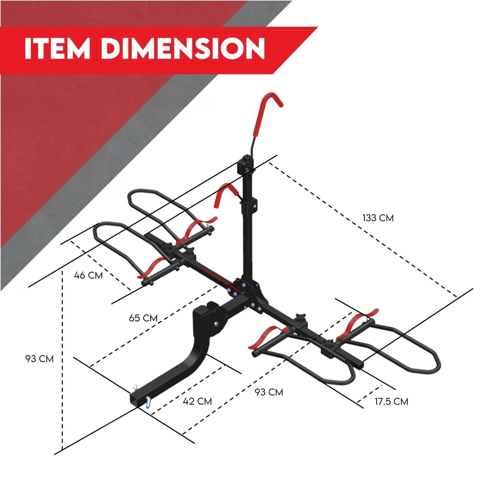 2-Bike Rack for Car SUV | Rear Bicycle Holder Carrier Hitch Mount Platform Holder