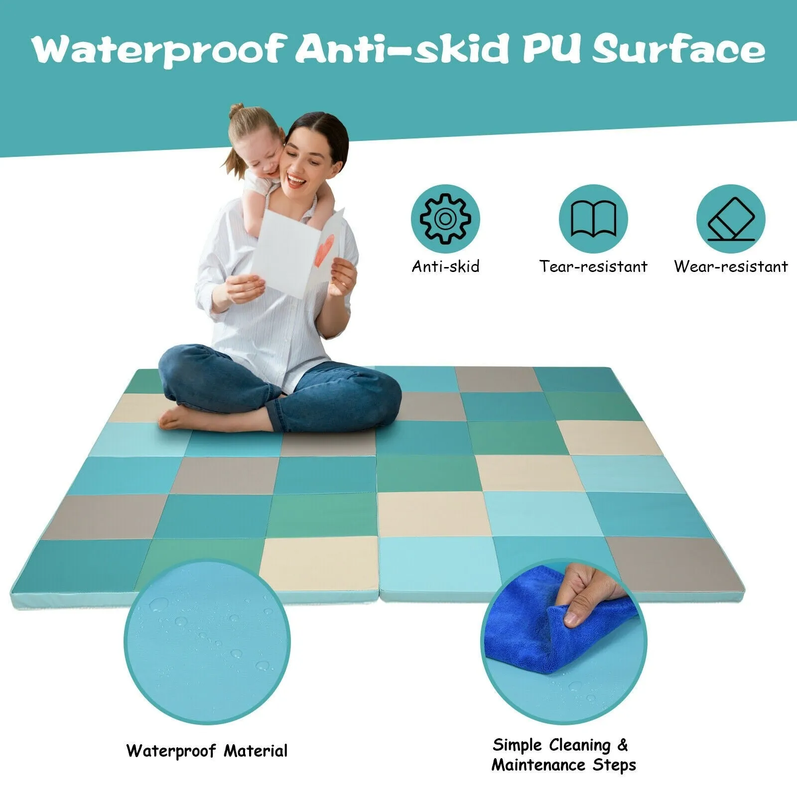 58" Foldable Foam Play Mat