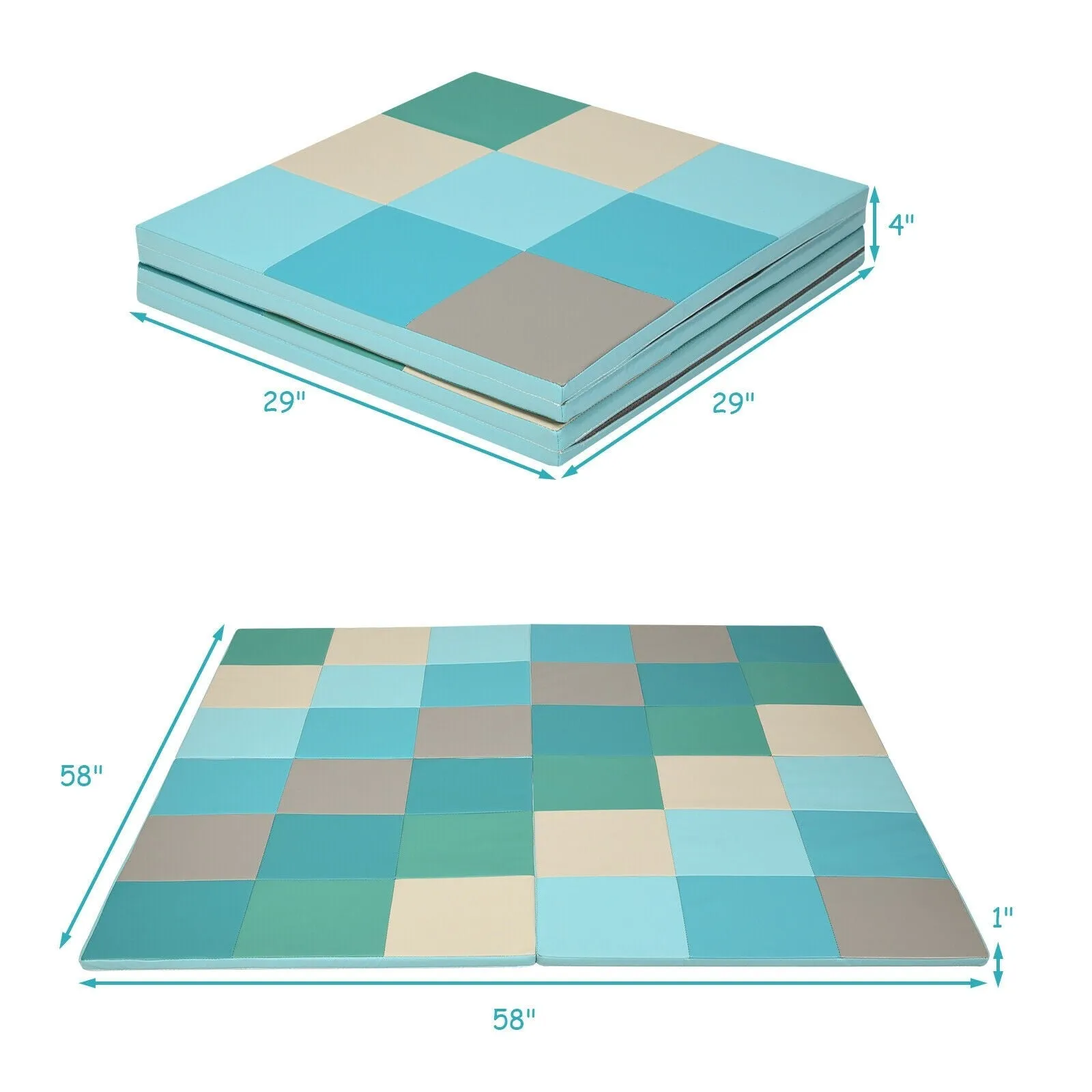 58" Foldable Foam Play Mat