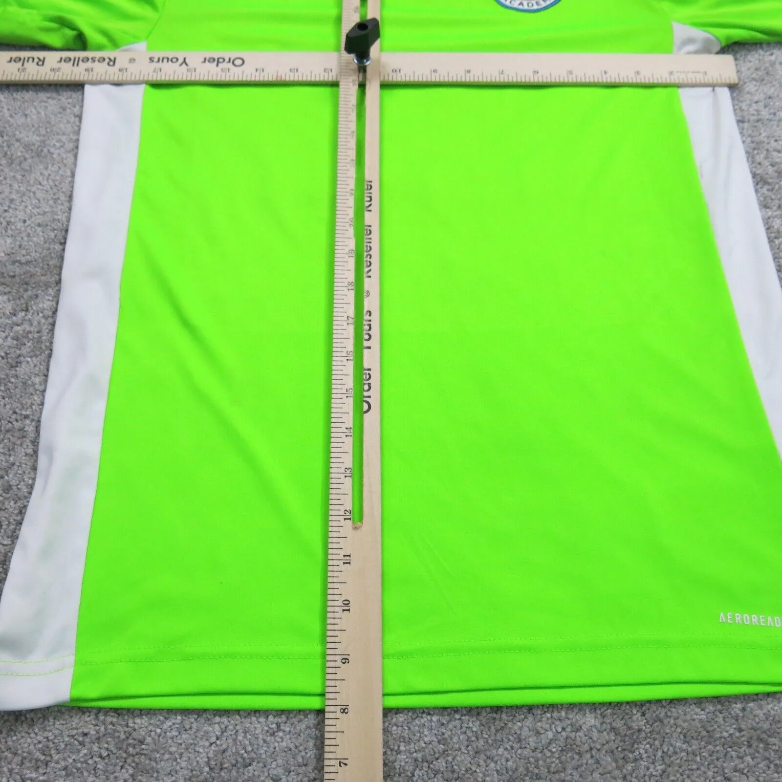 Adidas Women Pullover Sports T Shirt Short Sleeve Crew Neck Green White SZ Small