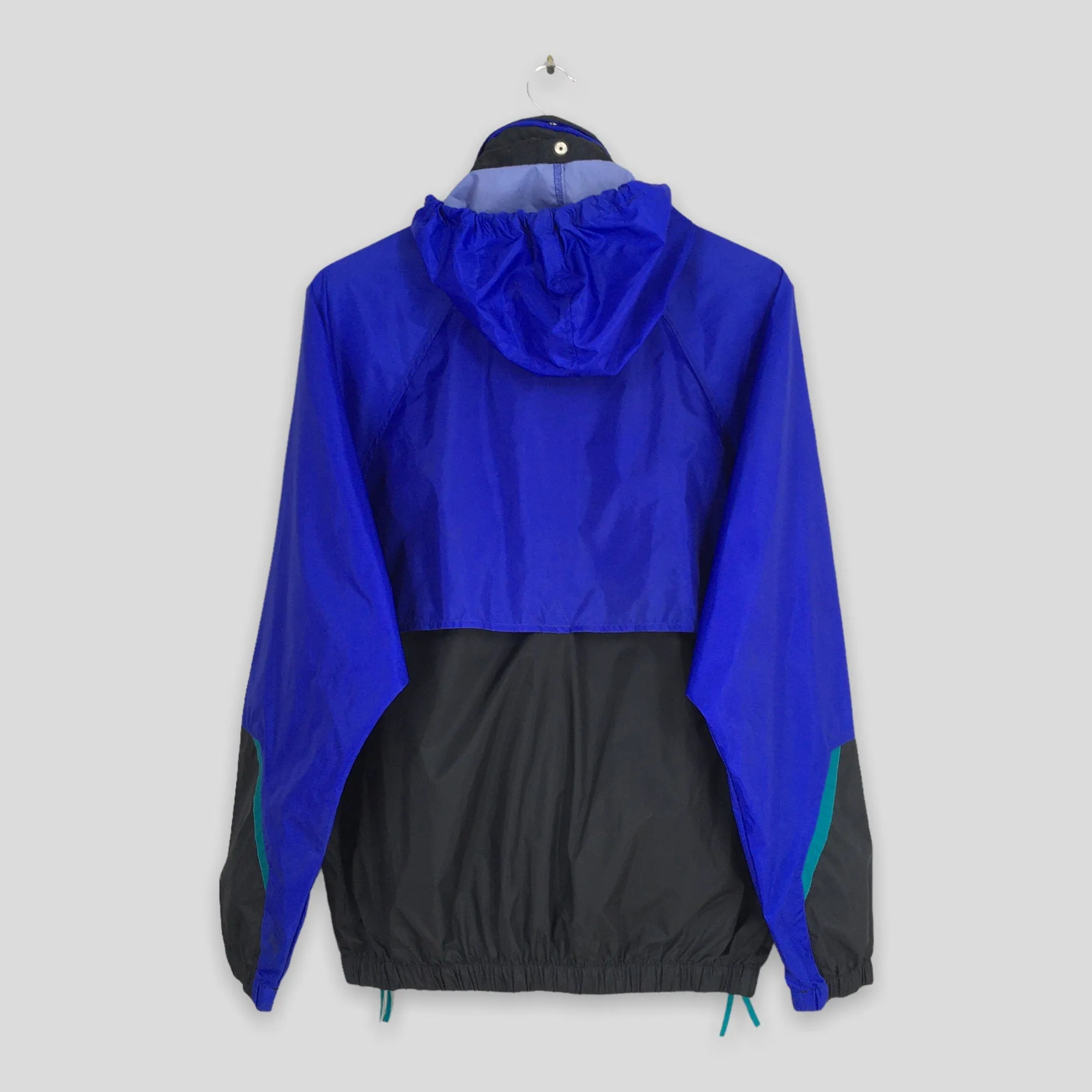 Columbia Windbreaker Anorak Blue Hoodie Jacket Medium