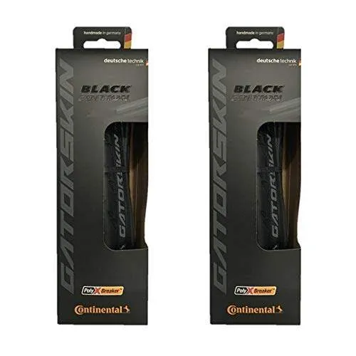 Continental Gatorskin Duraskin Folding Bike Tire Black Edition (23, 25, 28, 32) 1 & 2 Packs