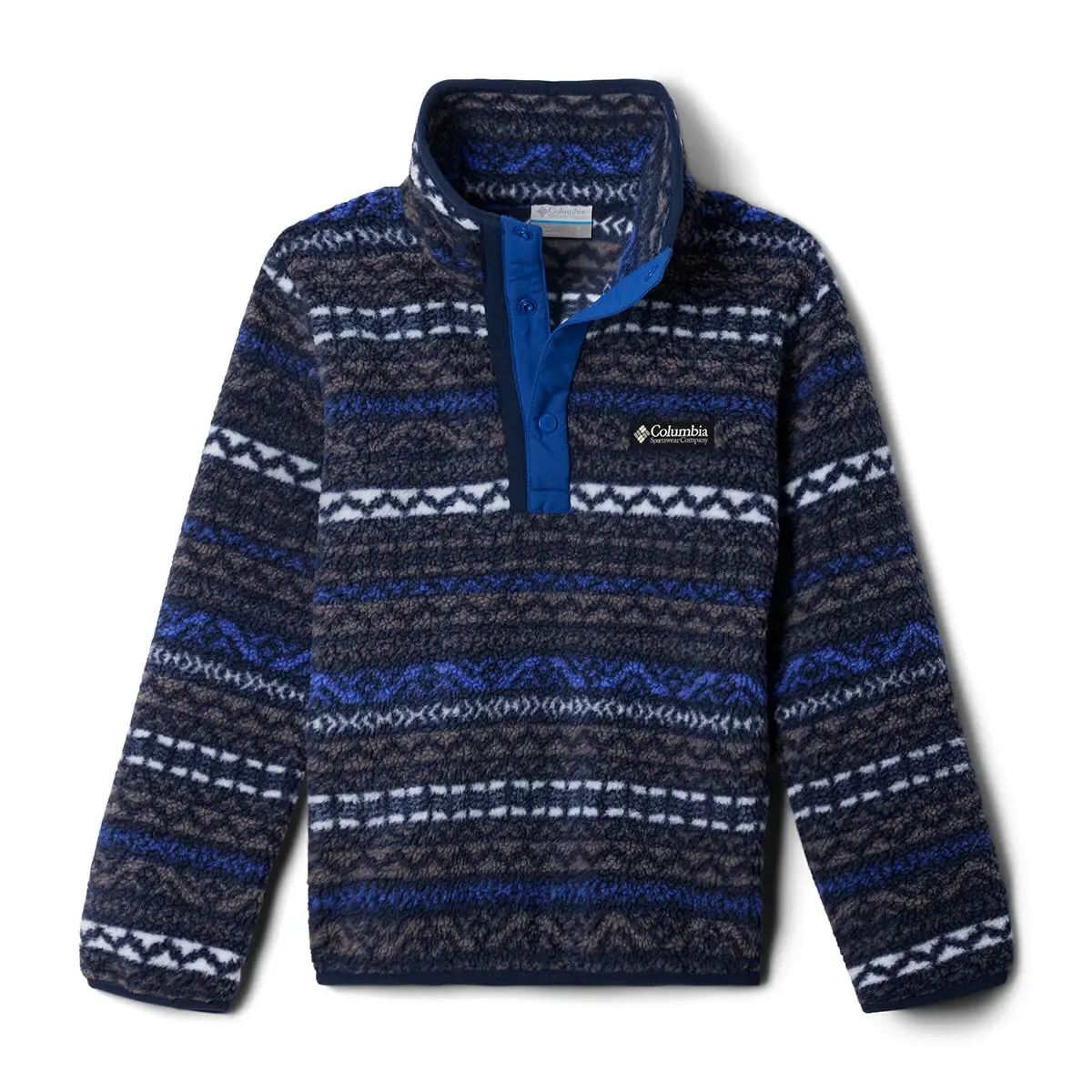Helvetia™ II Printed Half Snap Fleece - Blue/Grey