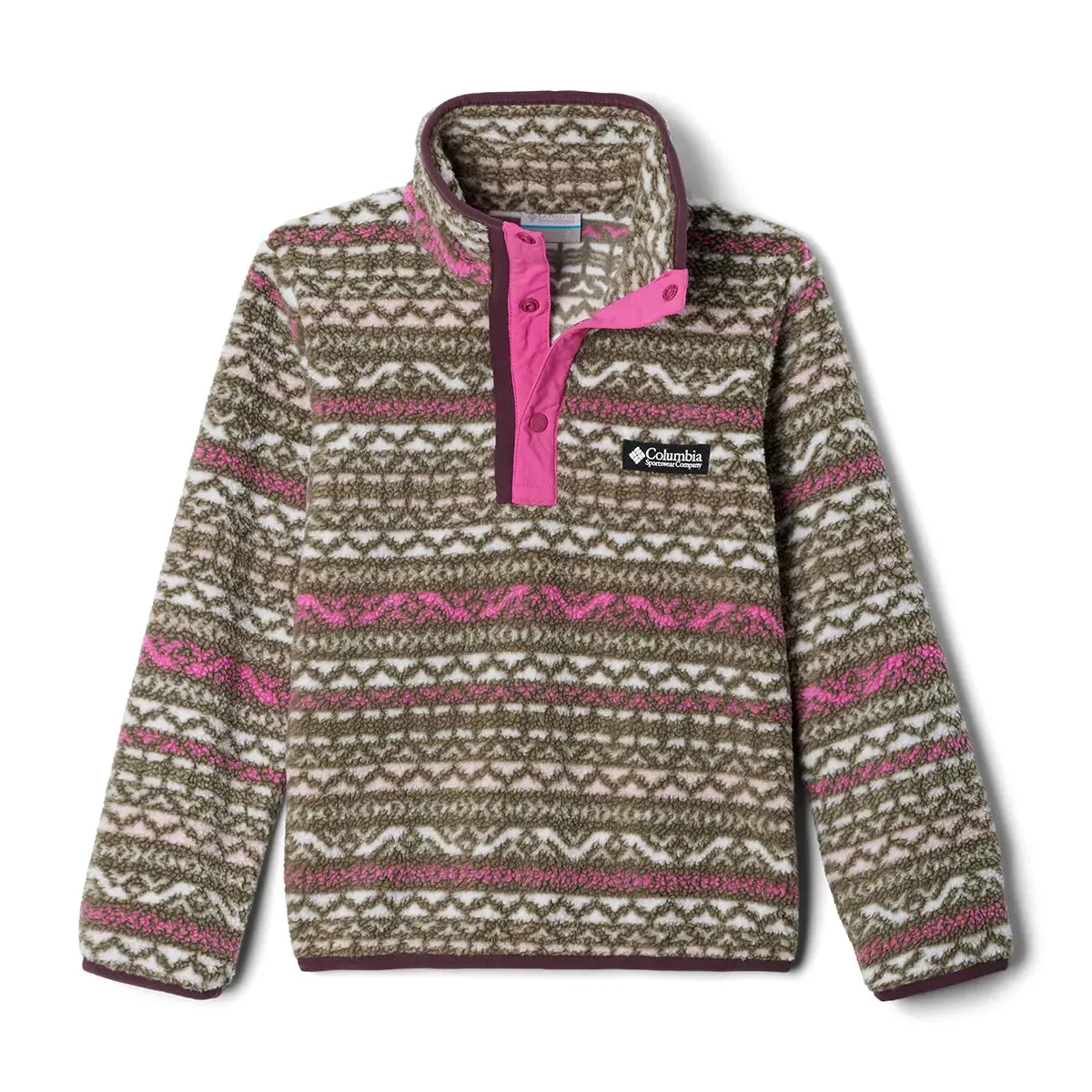 Helvetia™ II Printed Half Snap Fleece - Pink Ice