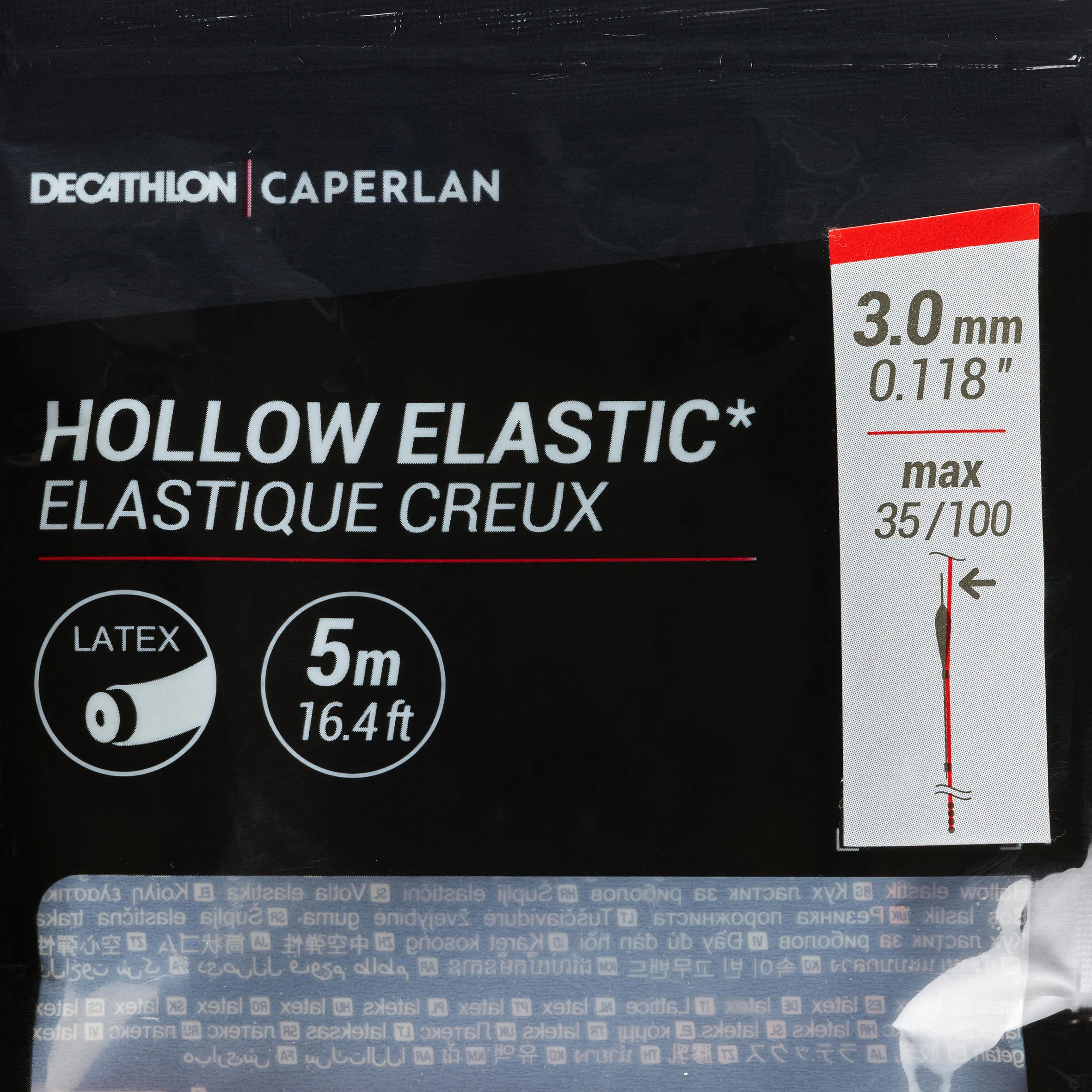 Hollow elastic 2.5 mm fishing rod 5 m for carp fishing CAPERLAN