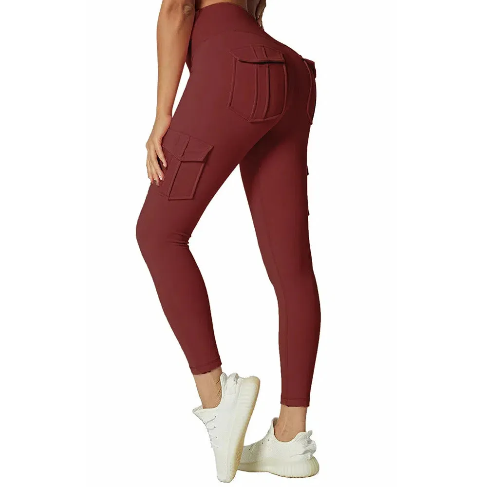 Hot Sale Women Yoga Workout Pocket Leggings High Waist Stretch