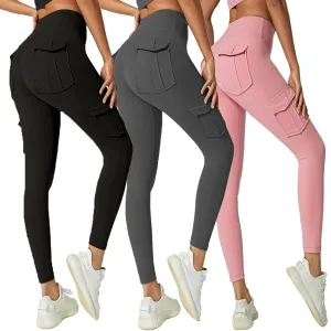 Hot Sale Women Yoga Workout Pocket Leggings High Waist Stretch