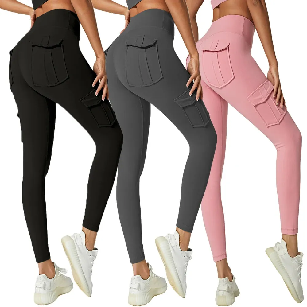 Hot Sale Women Yoga Workout Pocket Leggings High Waist Stretch