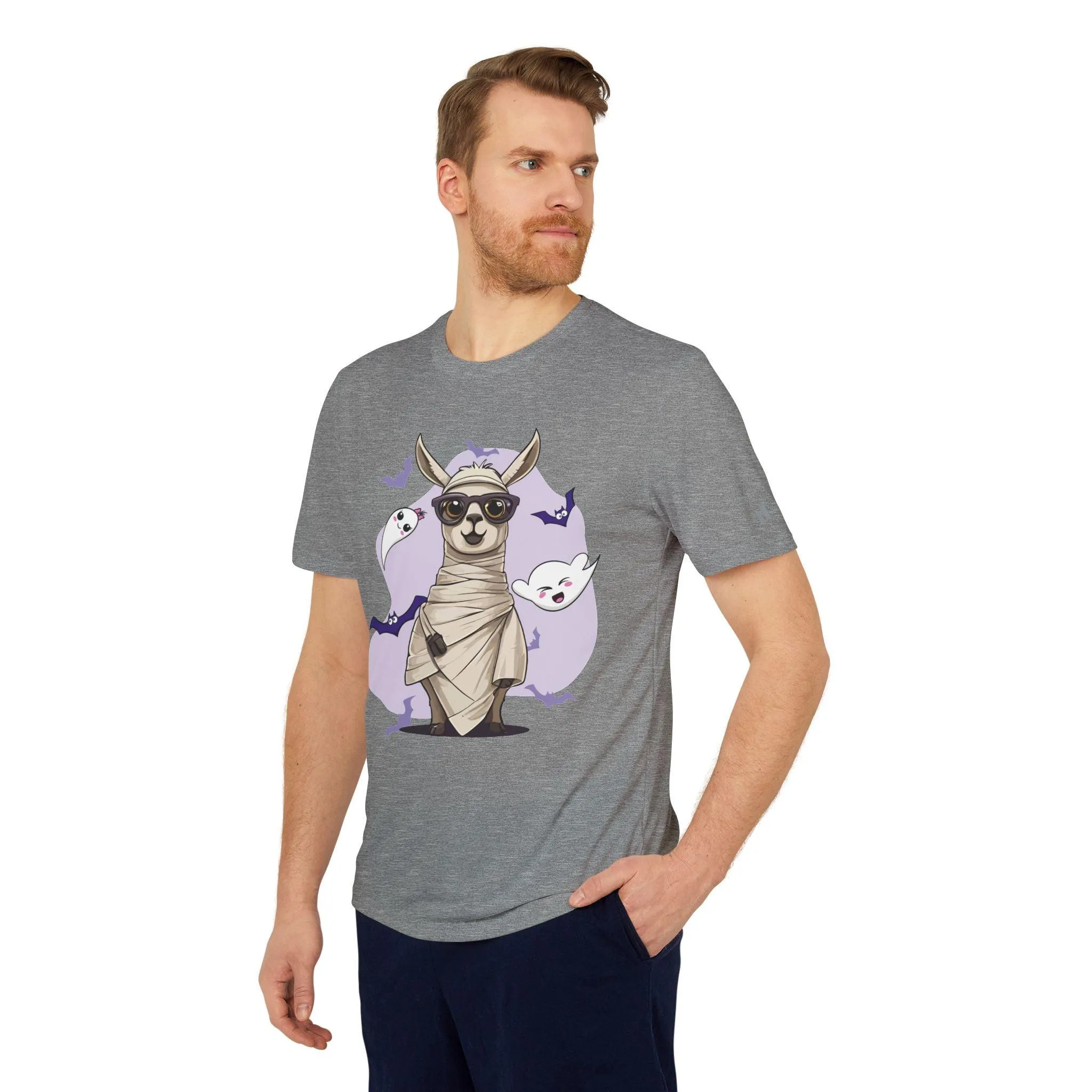 Llama Wrapped Halloween Adidas Unisex Sport T-shirt