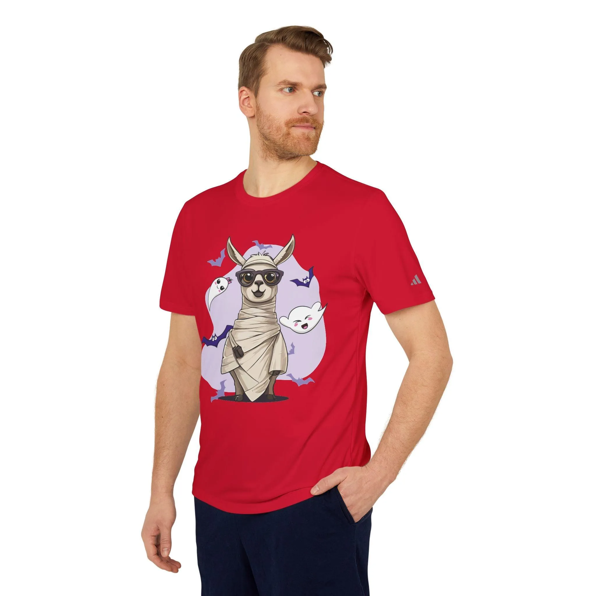 Llama Wrapped Halloween Adidas Unisex Sport T-shirt