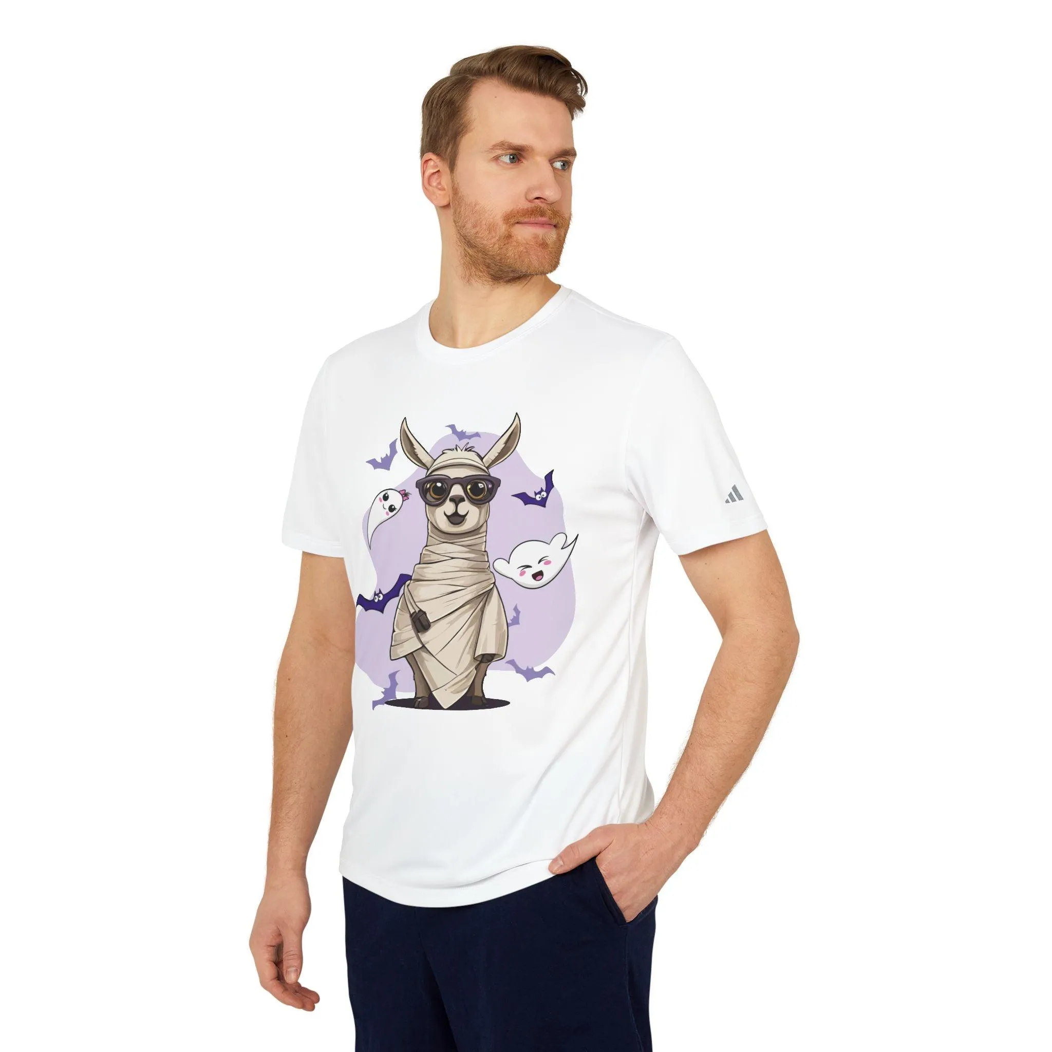 Llama Wrapped Halloween Adidas Unisex Sport T-shirt