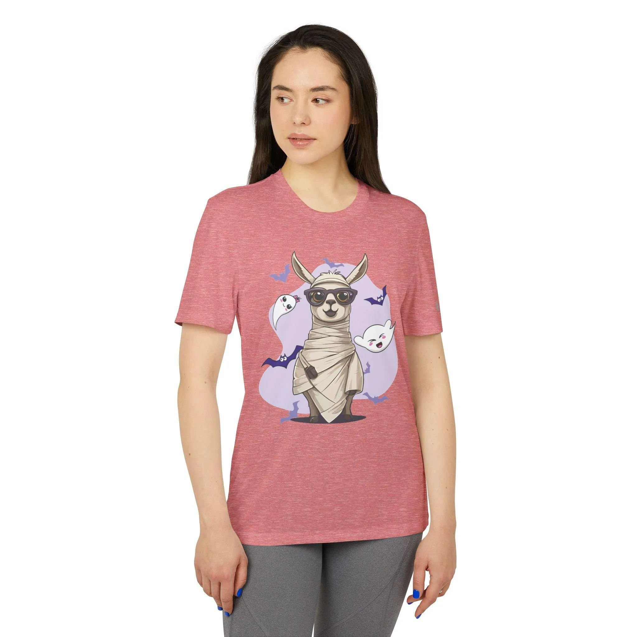 Llama Wrapped Halloween Adidas Unisex Sport T-shirt