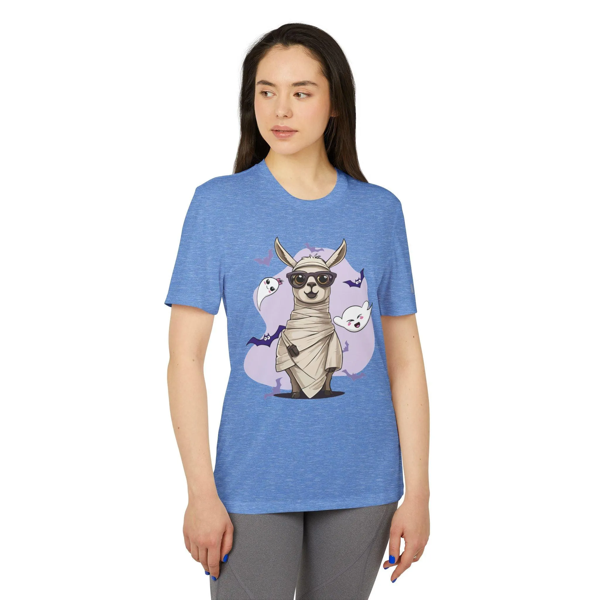 Llama Wrapped Halloween Adidas Unisex Sport T-shirt