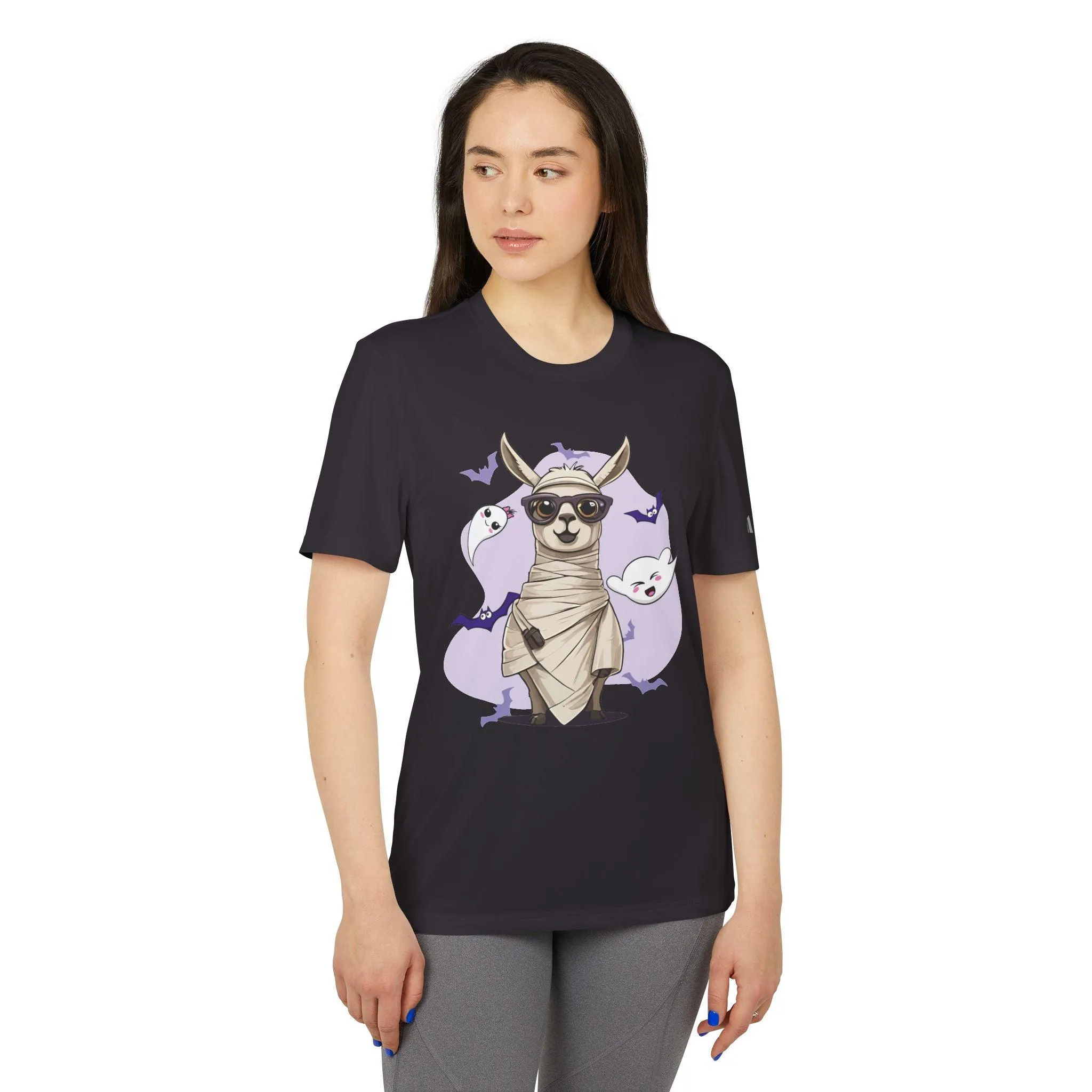 Llama Wrapped Halloween Adidas Unisex Sport T-shirt
