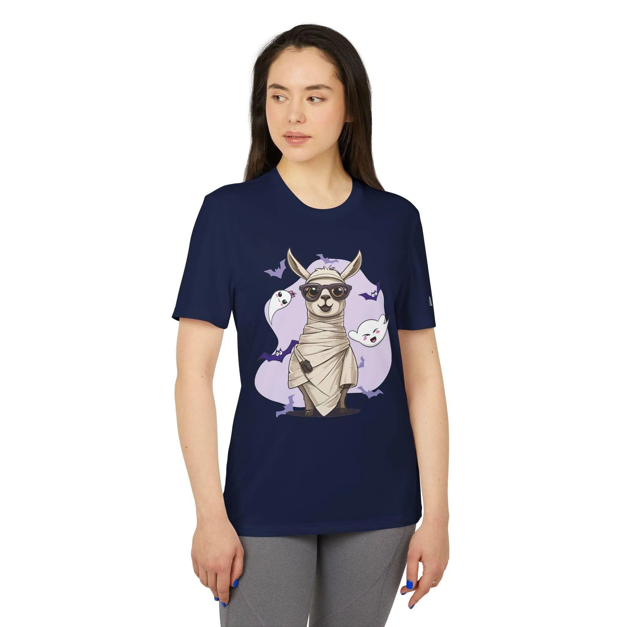 Llama Wrapped Halloween Adidas Unisex Sport T-shirt