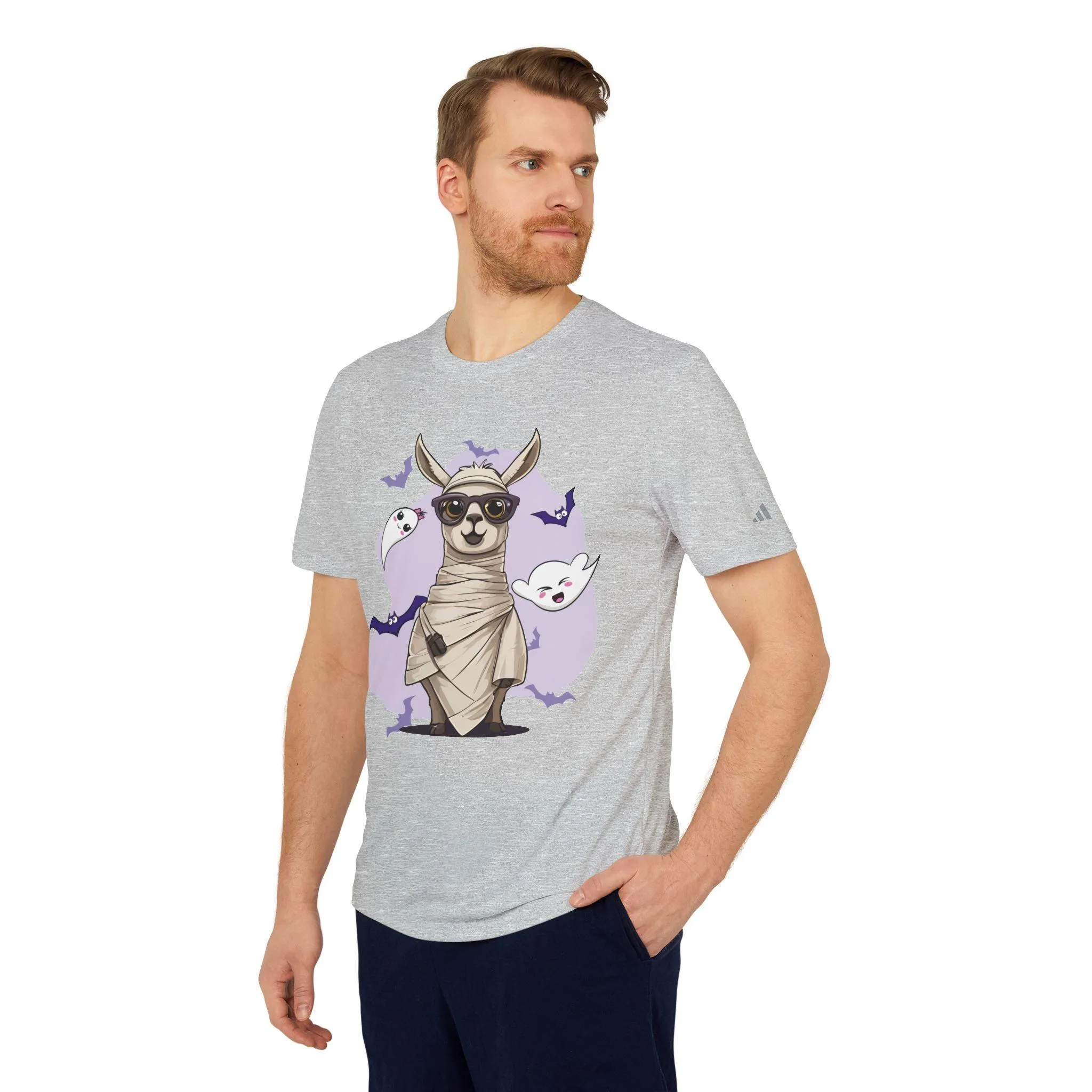 Llama Wrapped Halloween Adidas Unisex Sport T-shirt
