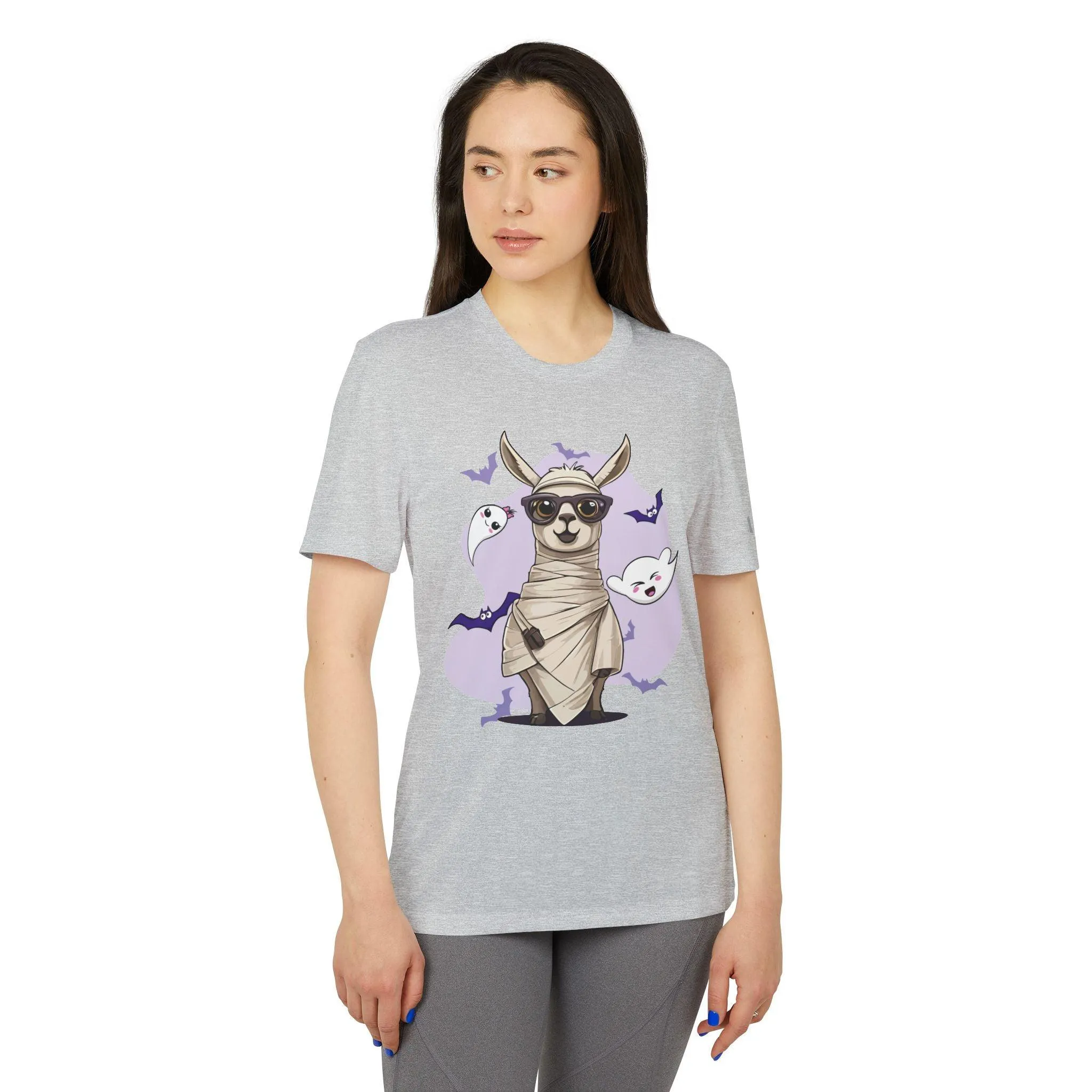 Llama Wrapped Halloween Adidas Unisex Sport T-shirt