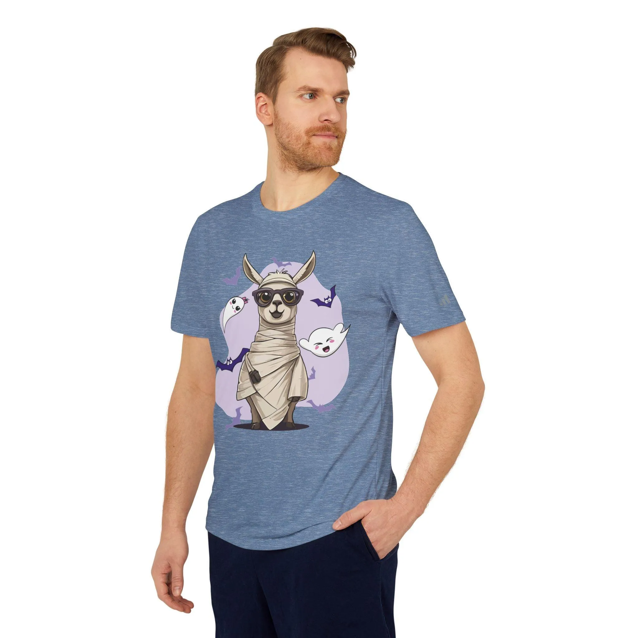 Llama Wrapped Halloween Adidas Unisex Sport T-shirt