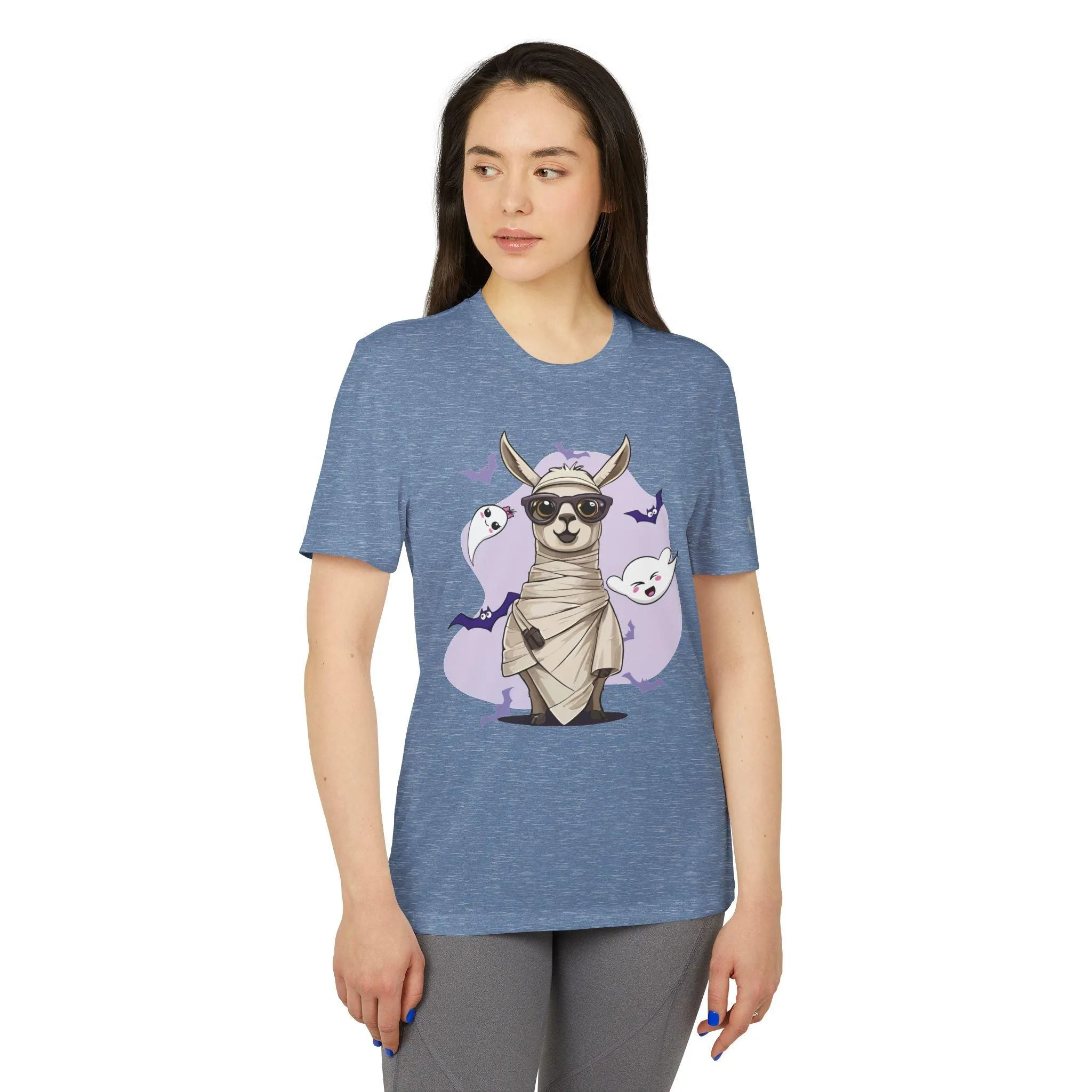 Llama Wrapped Halloween Adidas Unisex Sport T-shirt