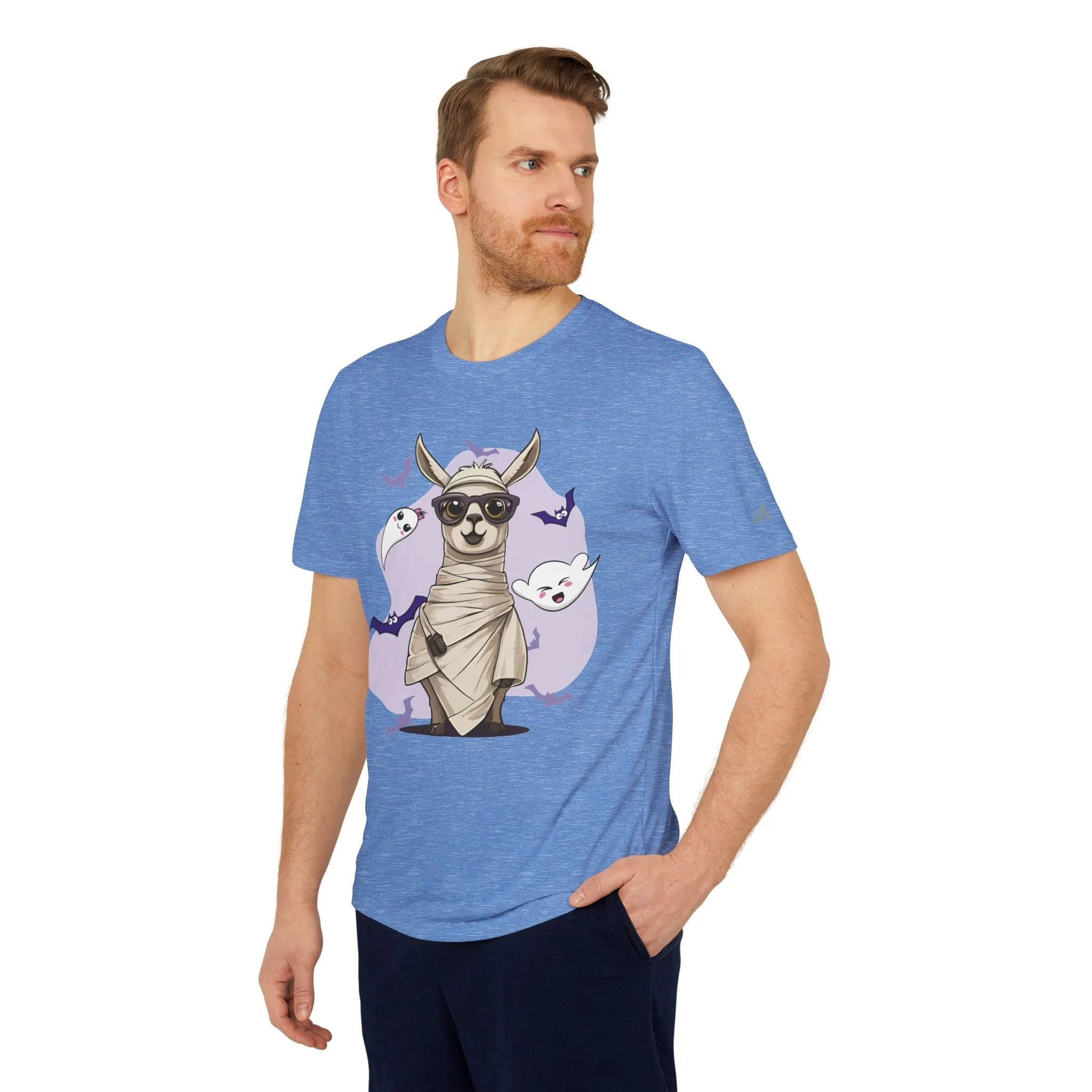 Llama Wrapped Halloween Adidas Unisex Sport T-shirt