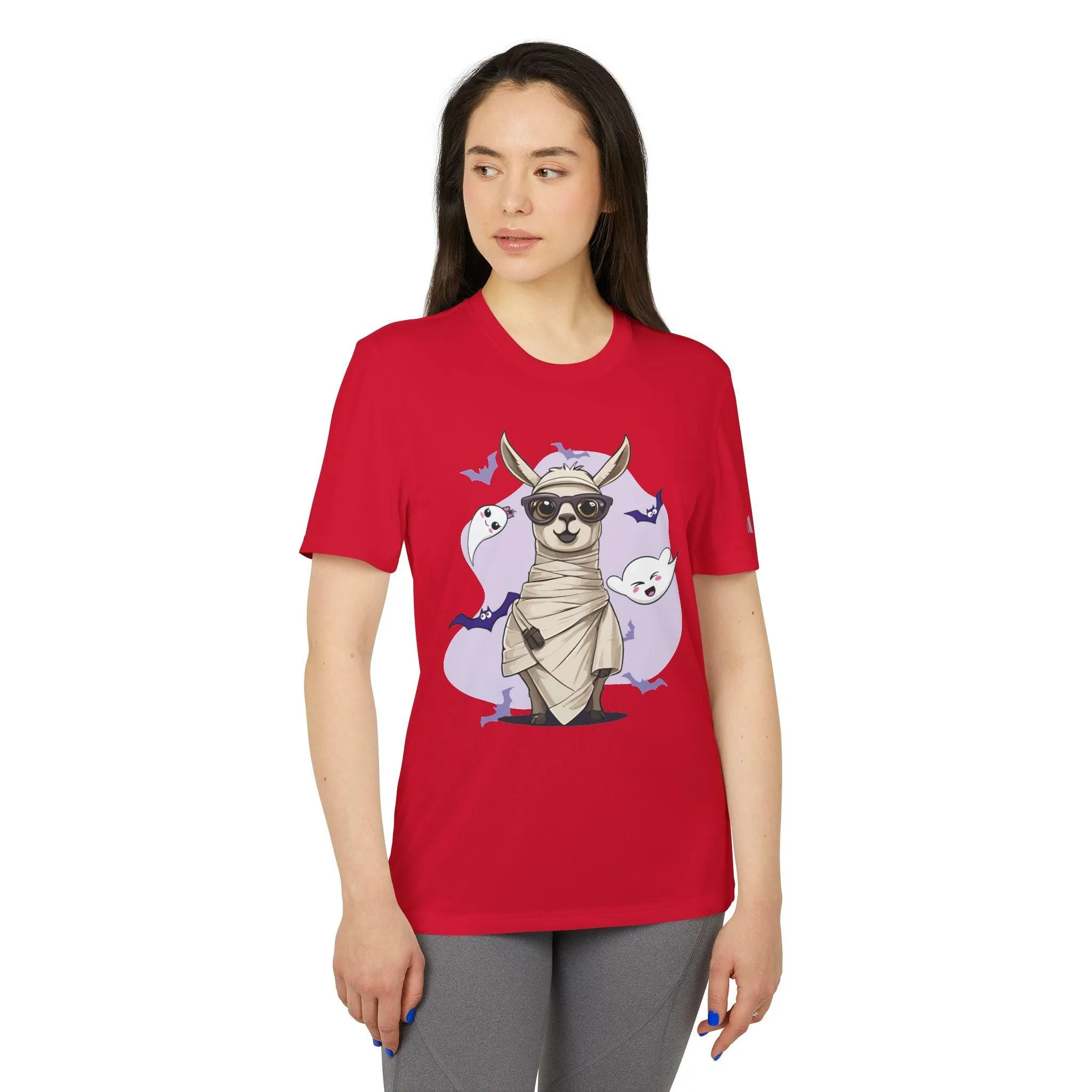 Llama Wrapped Halloween Adidas Unisex Sport T-shirt