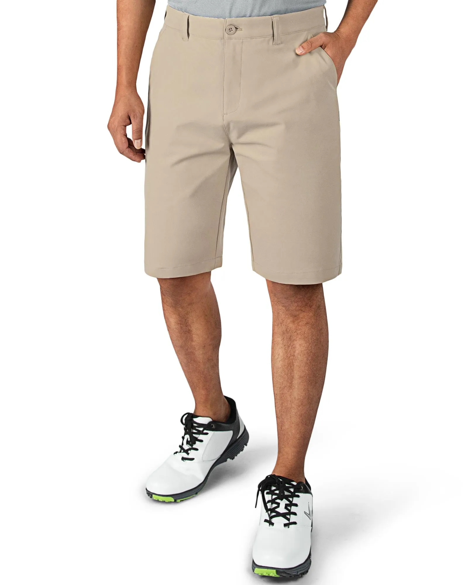 Men's 10" UPF 40  Water-Resistant Golf Shorts with 5 Pockets