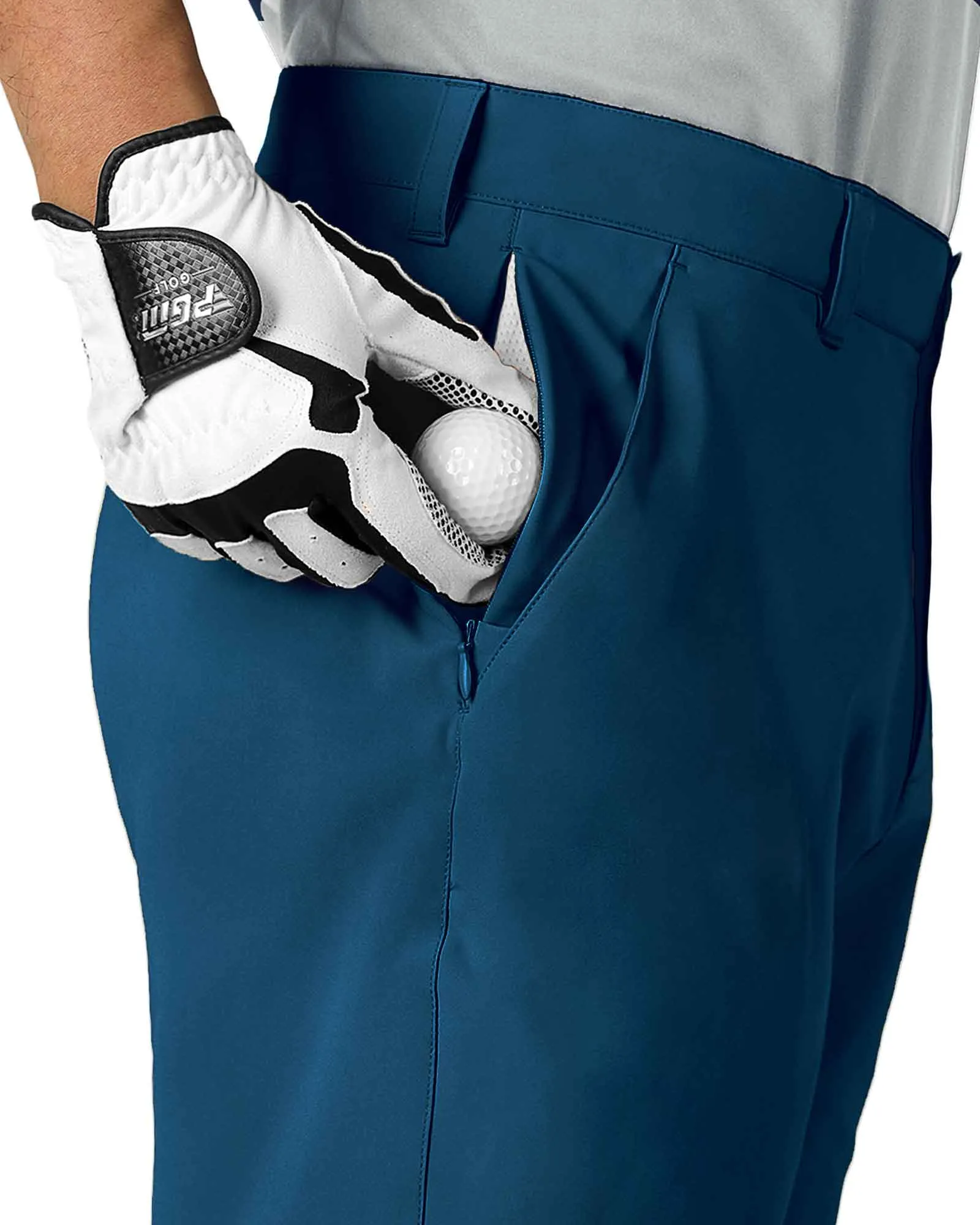 Men's 10" UPF 40  Water-Resistant Golf Shorts with 5 Pockets