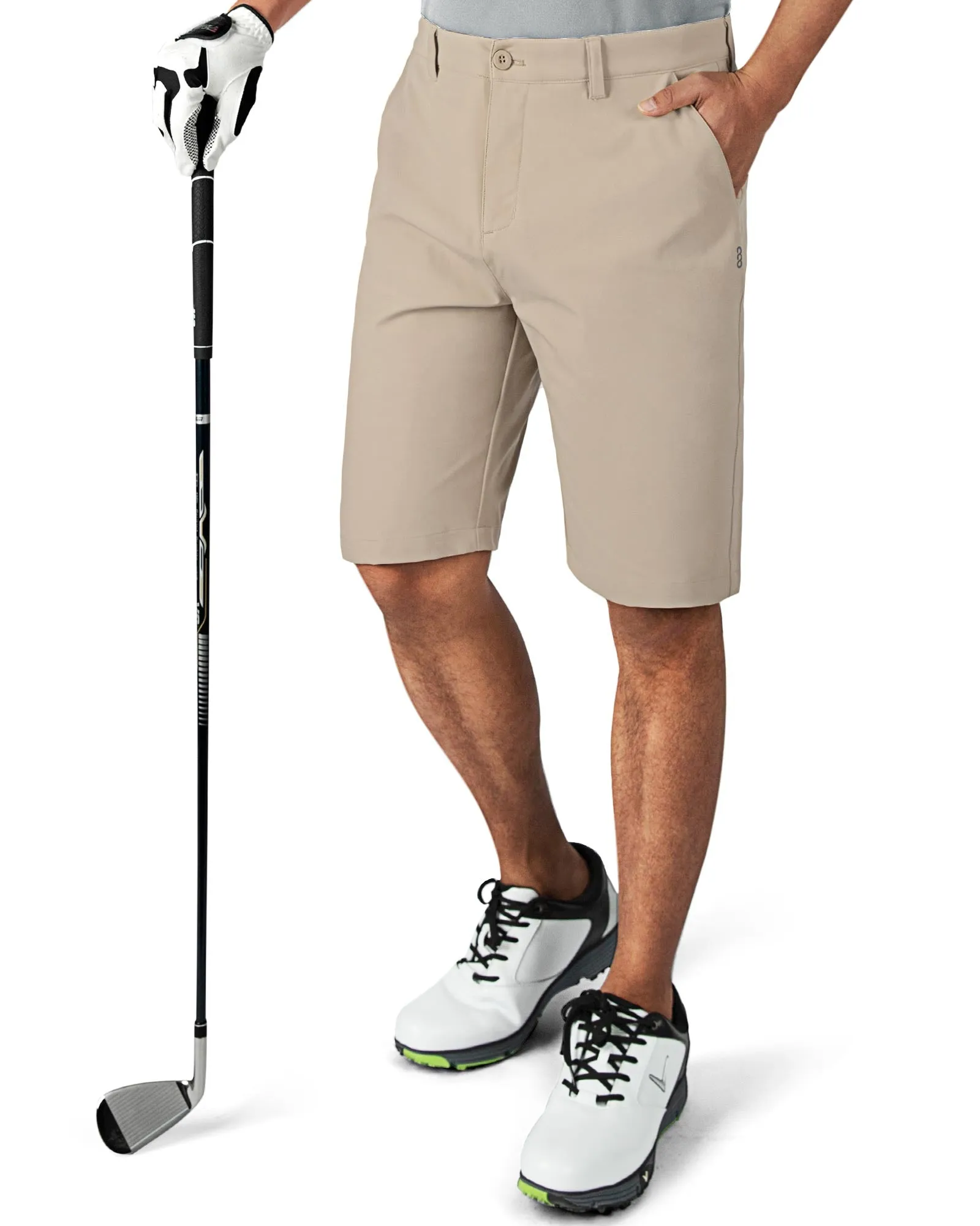 Men's 10" UPF 40  Water-Resistant Golf Shorts with 5 Pockets