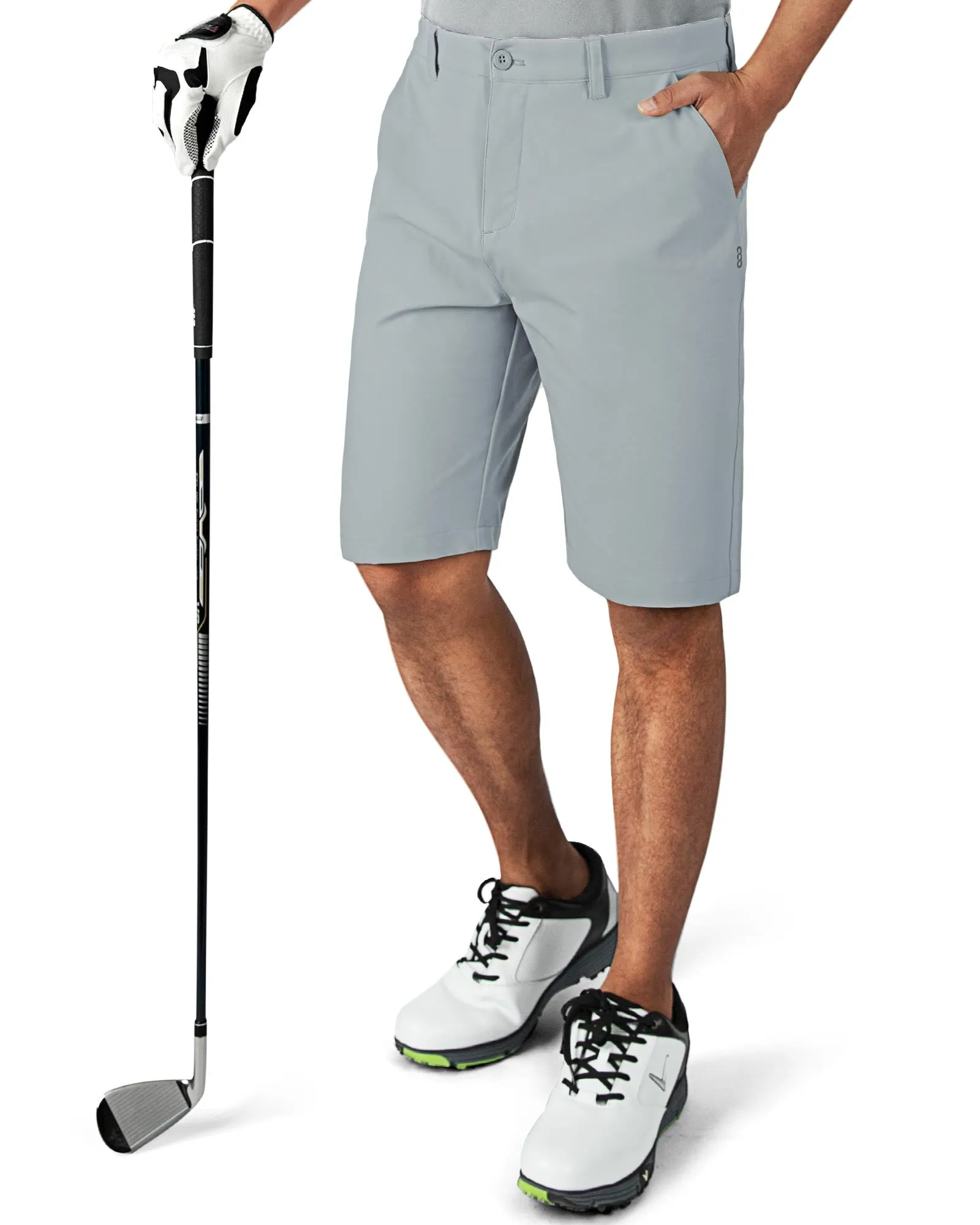 Men's 10" UPF 40  Water-Resistant Golf Shorts with 5 Pockets