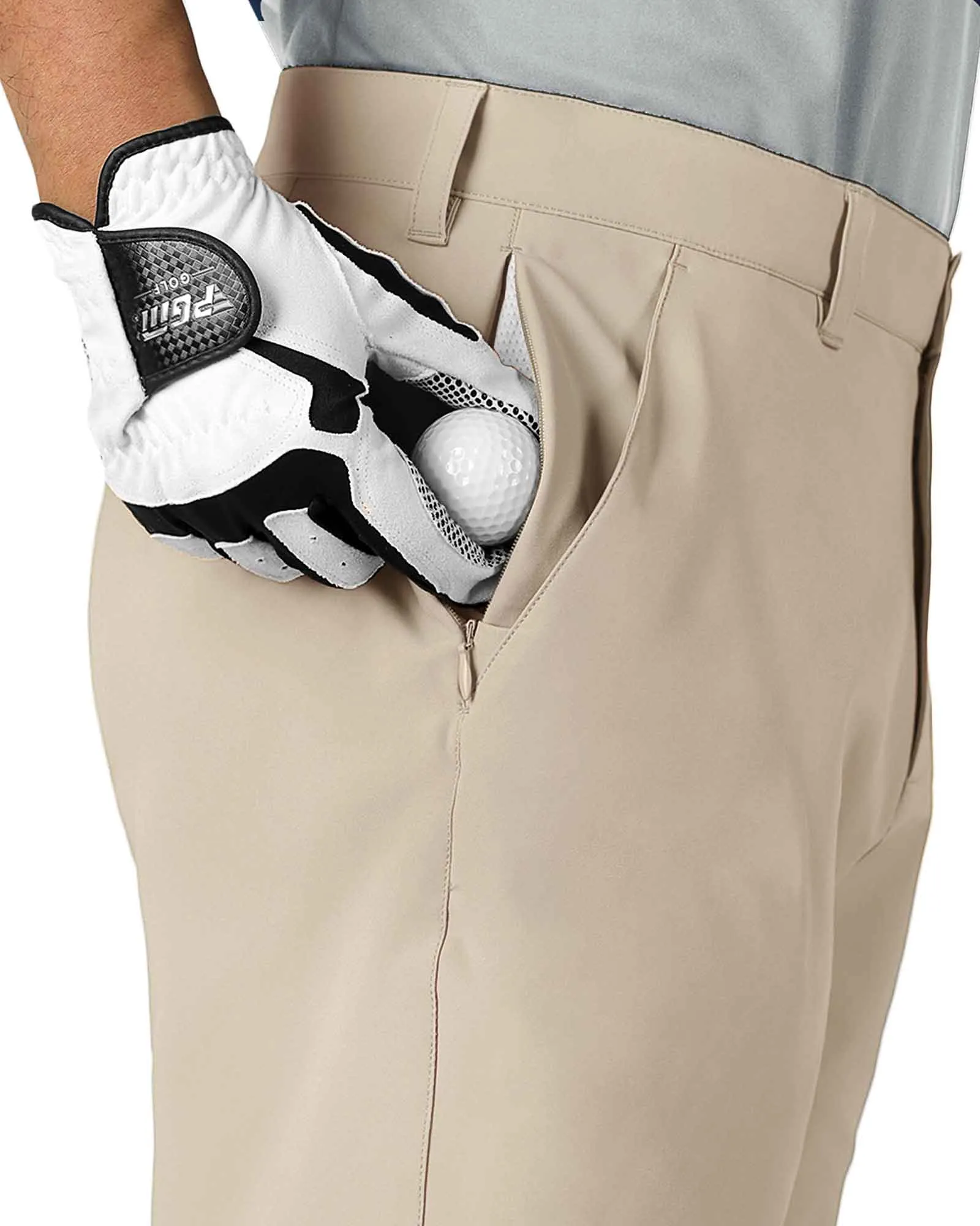Men's 10" UPF 40  Water-Resistant Golf Shorts with 5 Pockets