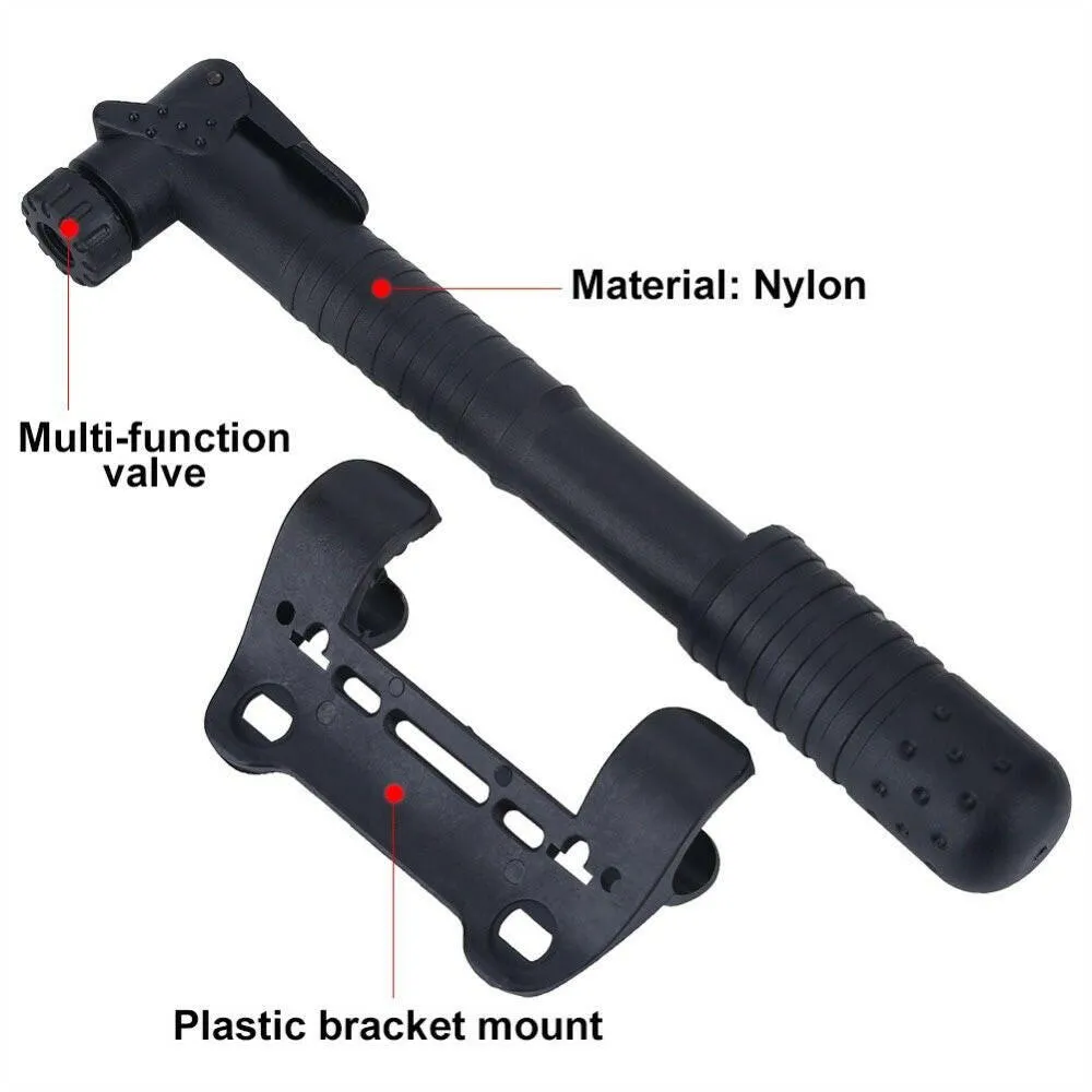 Mini Bicycle Pump120 Psi High Pressure Bike Tyre Pump Inflator Nylon Ultralight Cycling Air Pump Bicycle Accessories