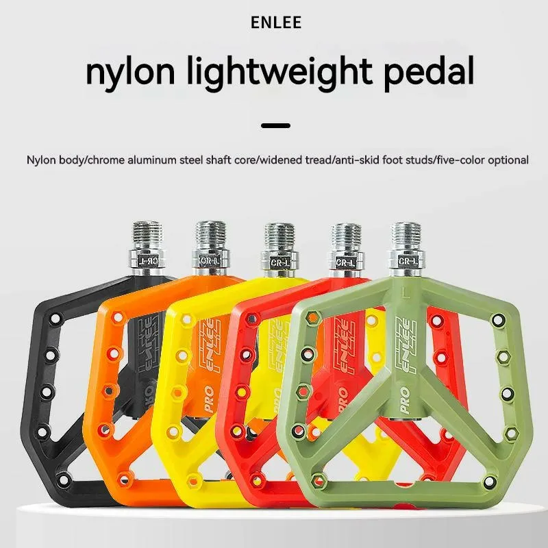 Mountain Bike Ultra Light Nylon Platform Pedal For Bicycle Footrest Clipless Pedals Flat Bearing Footrest Mtb Foot Rest Cycling