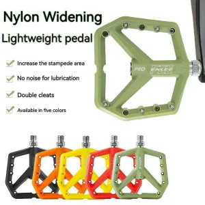 Mountain Bike Ultra Light Nylon Platform Pedal For Bicycle Footrest Clipless Pedals Flat Bearing Footrest Mtb Foot Rest Cycling