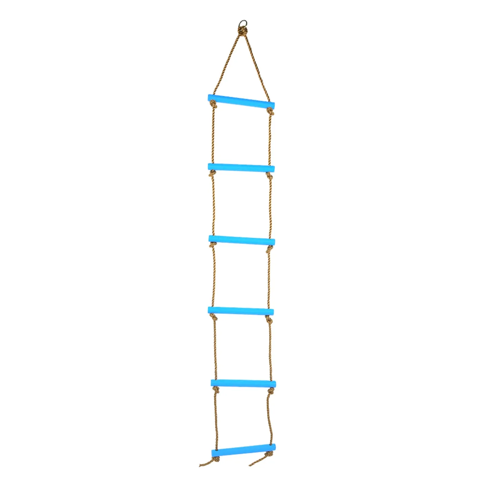 Outdoor Plastic SiX section Children Kids Rope Climbing Ladder Toy Exercise Equipment (Blue)