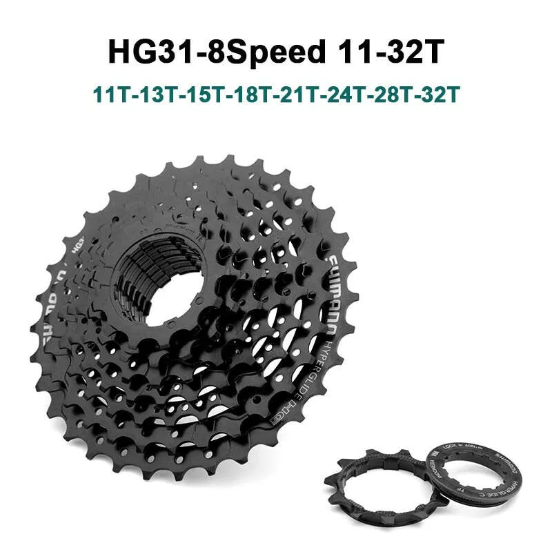 Shimano 8 Speed HG31 Flywheel Mountain Bike MTB Cassette CS-HG31-8 11-32/34T Bicycle Flywheel Folding MTB Bike Parts HG31-8