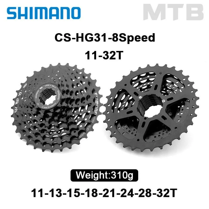 Shimano 8 Speed HG31 Flywheel Mountain Bike MTB Cassette CS-HG31-8 11-32/34T Bicycle Flywheel Folding MTB Bike Parts HG31-8