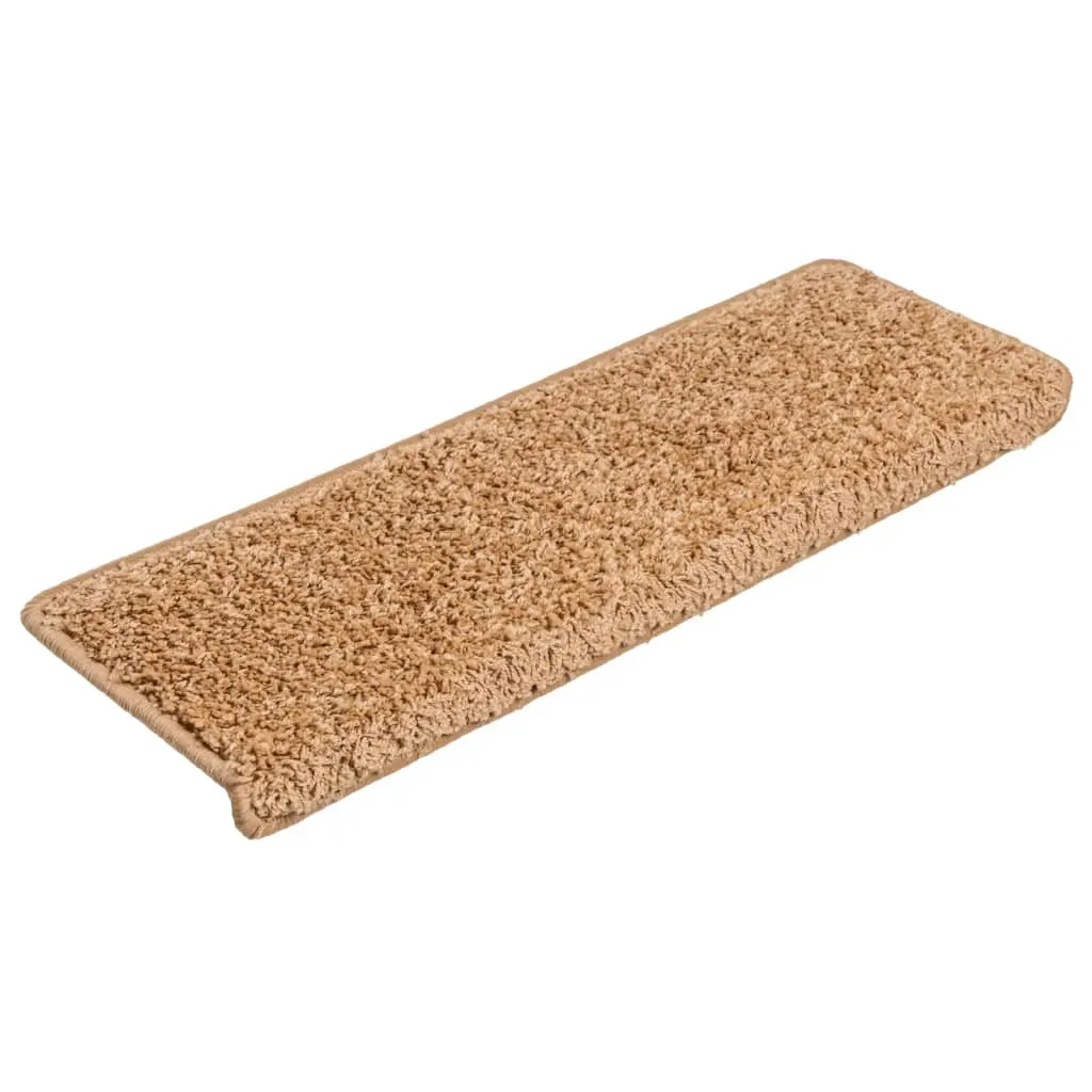 Stair Mats 10 pcs 65x21x4 cm Beige