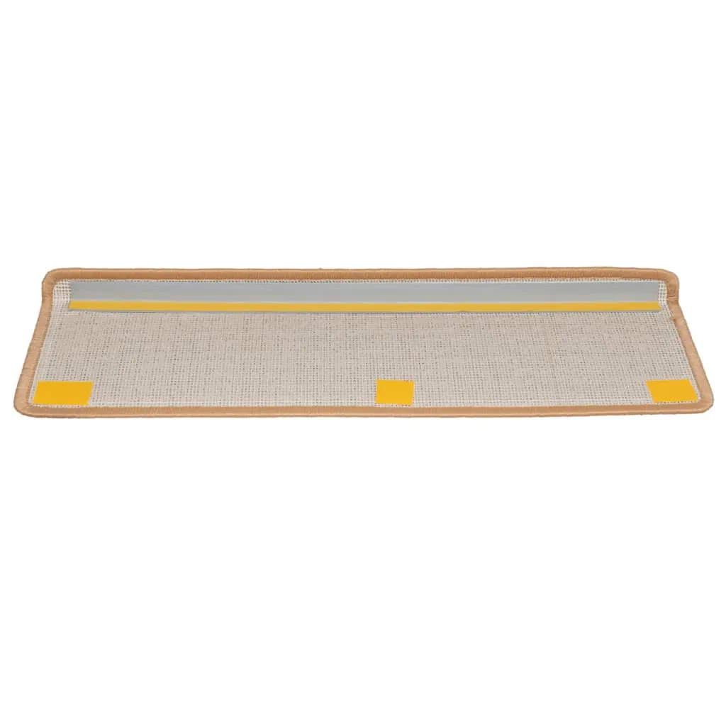 Stair Mats 10 pcs 65x21x4 cm Beige
