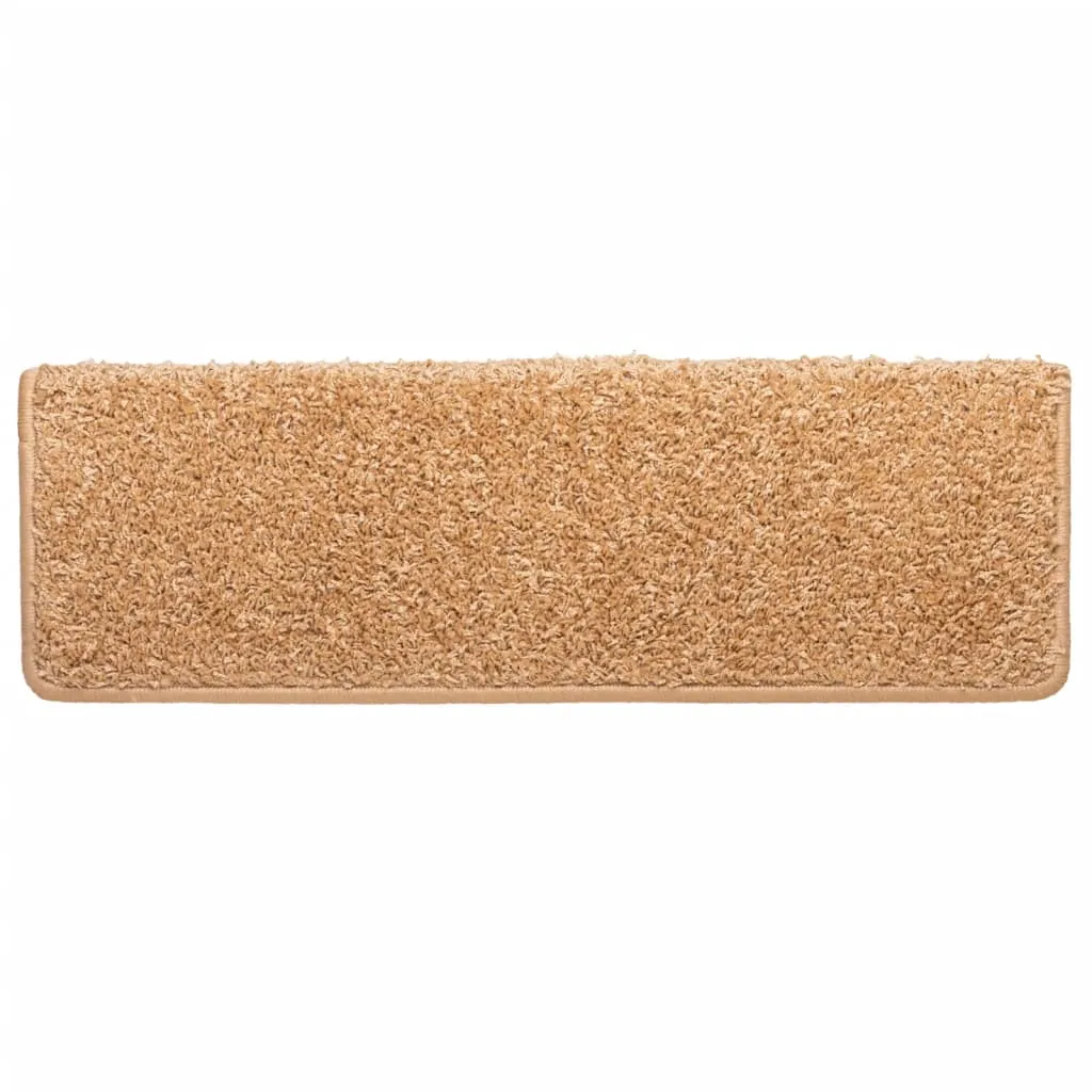 Stair Mats 10 pcs 65x21x4 cm Beige
