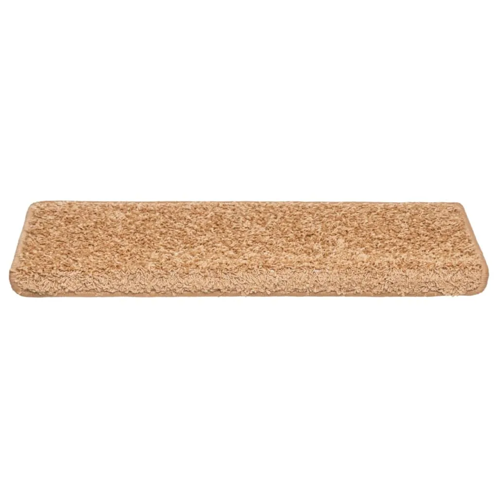 Stair Mats 10 pcs 65x21x4 cm Beige