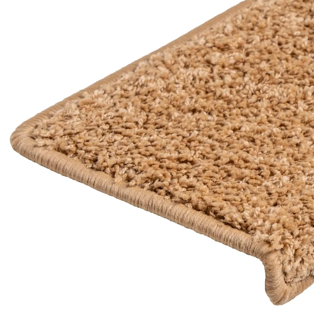 Stair Mats 10 pcs 65x21x4 cm Beige