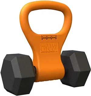 The Original KETTLE GRYP - Made in the USA - As Seen on SHARK TANK! Turn Your Dumbbells Into Kettlebells Adjustable Portable Weight Grips