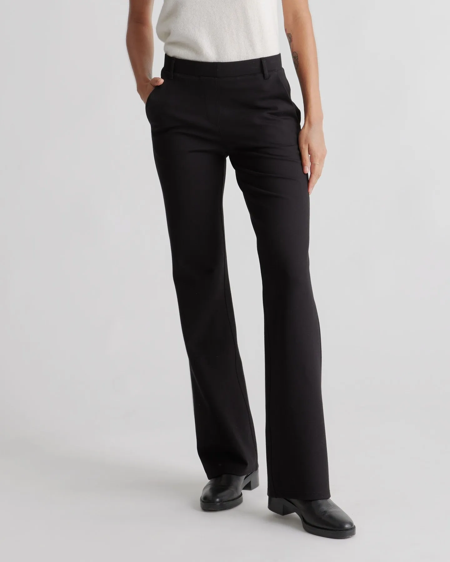 Ultra-Stretch Ponte Straight Leg Pocket Pants