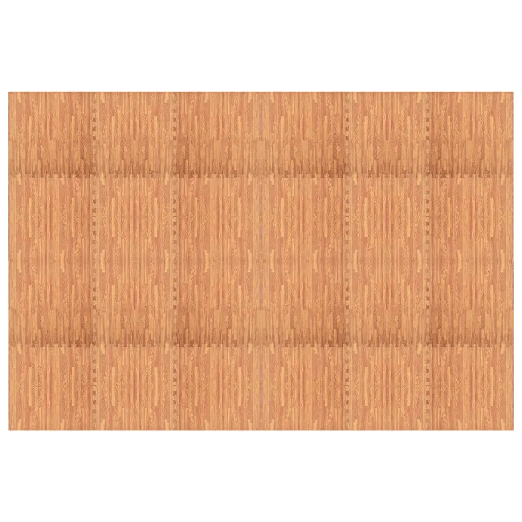 vidaXL Floor Mats 24 pcs Wood Grain 8.64 ㎡ EVA Foam