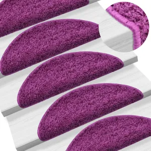 vidaXL Stair Mats 10 pcs 65x21x4 cm Violet