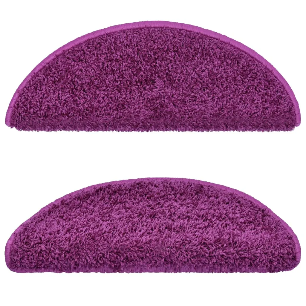vidaXL Stair Mats 10 pcs 65x21x4 cm Violet