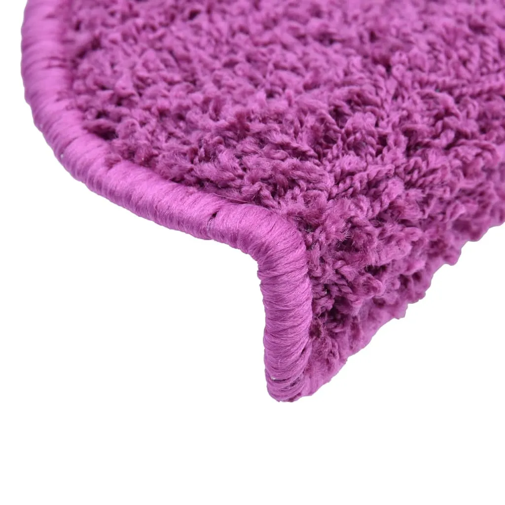 vidaXL Stair Mats 10 pcs 65x21x4 cm Violet