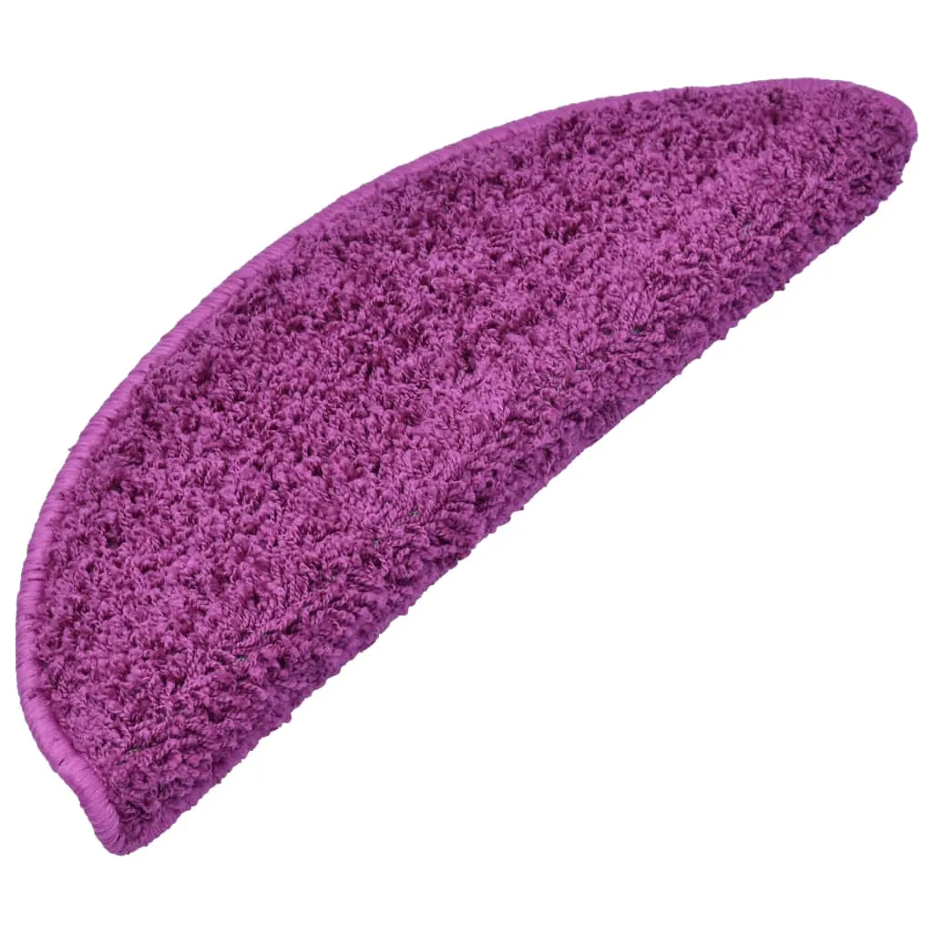 vidaXL Stair Mats 10 pcs 65x21x4 cm Violet