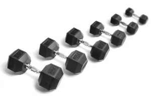 York Rubber Hex Dumbbells