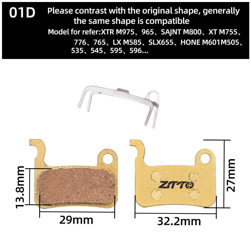 ZTTO 4 pairs MTB Semi/Full-metallic Brake Pads For XT SLX M975 M965 M800 M775 M765 M665 M595 M545 R505 S501 Disc Brake pads